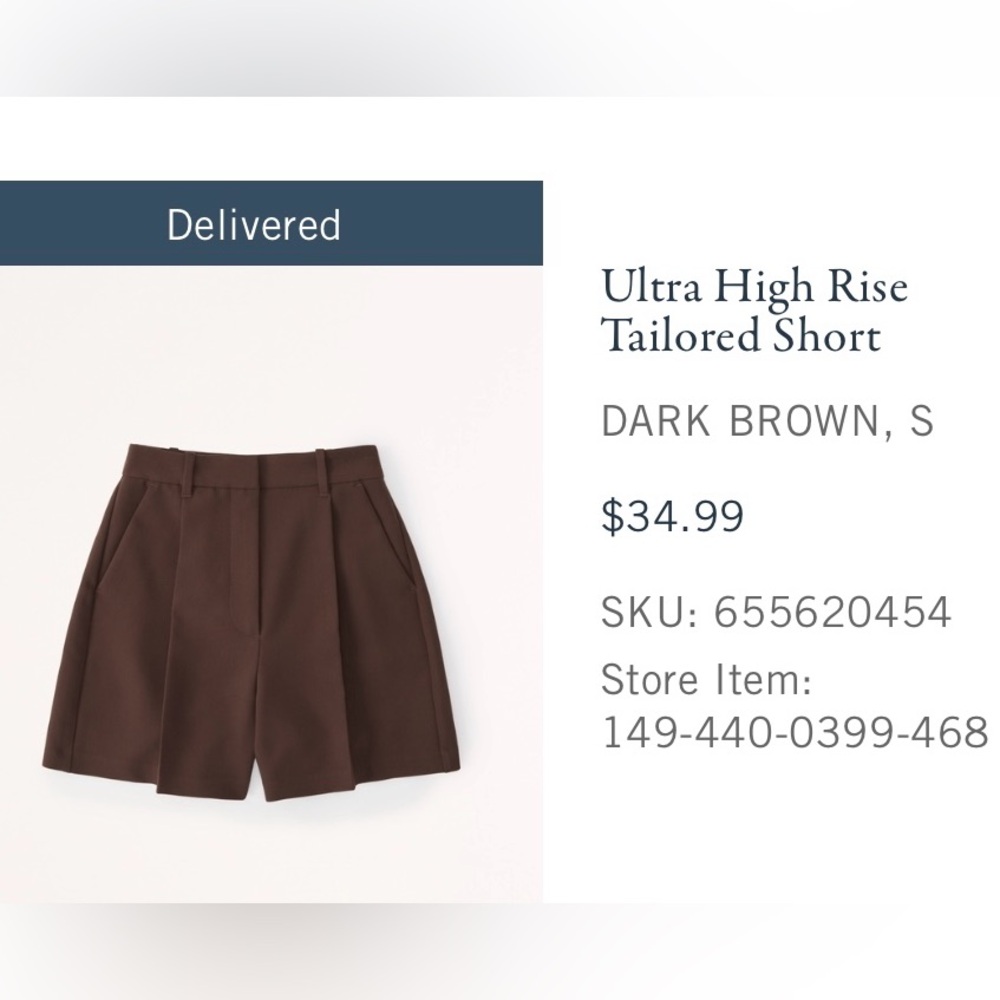 Ultra high rise tailored shorts Abercrombie and fitch